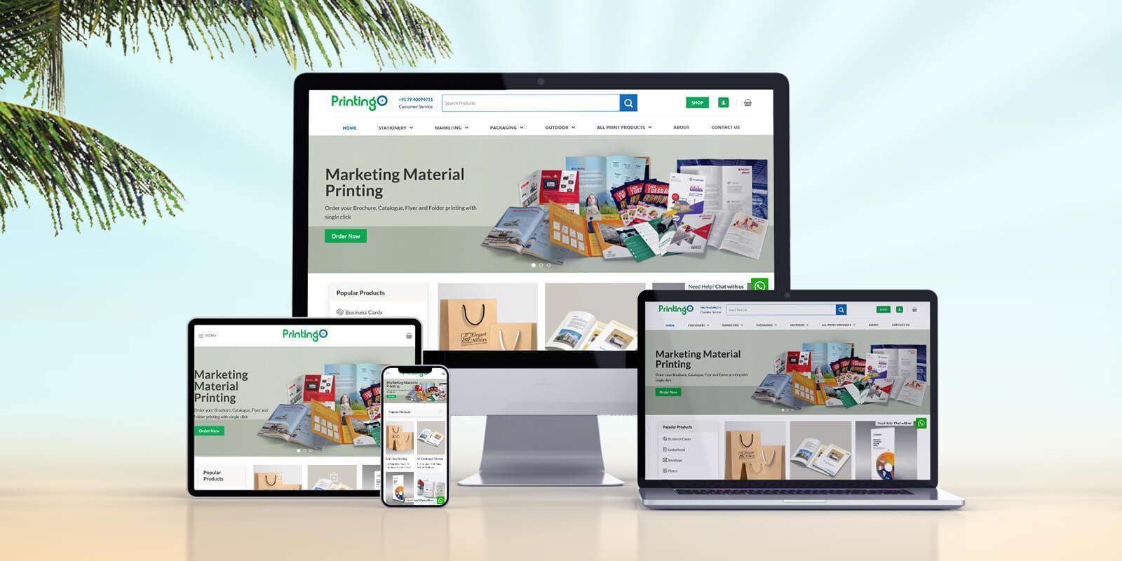 Ecommerce website for online printing shop