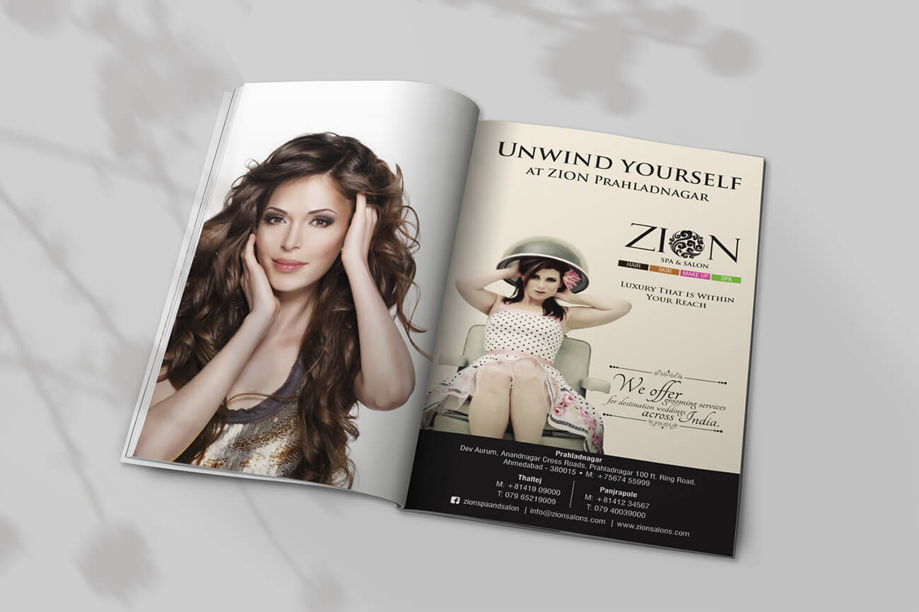 Magazine ad Design For Salon Brand