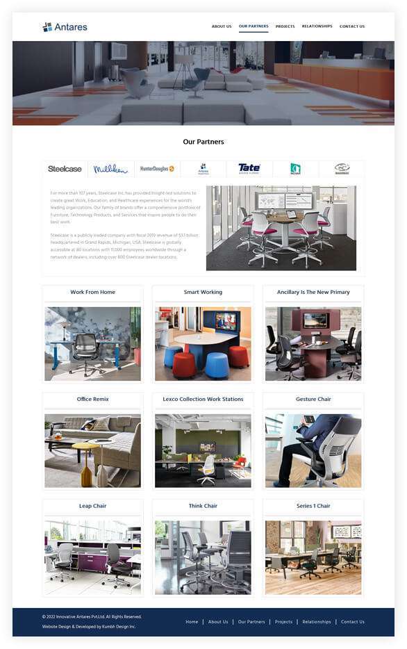 Web Development For Furniture Brand