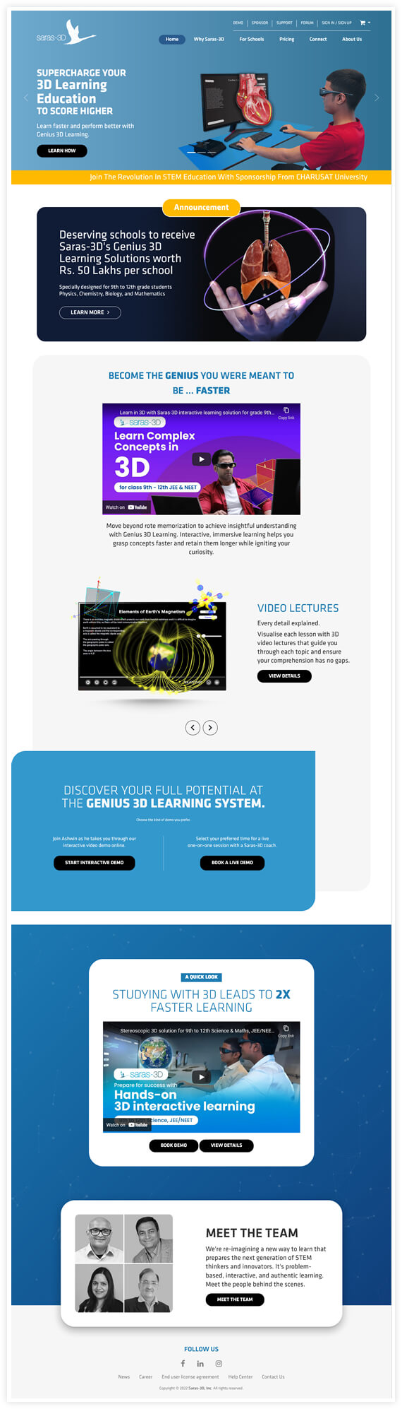 Website Design for Online Education Product