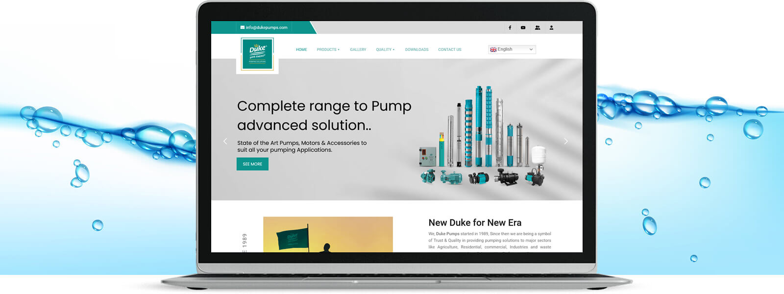 Website Design For Pump Manufacturer