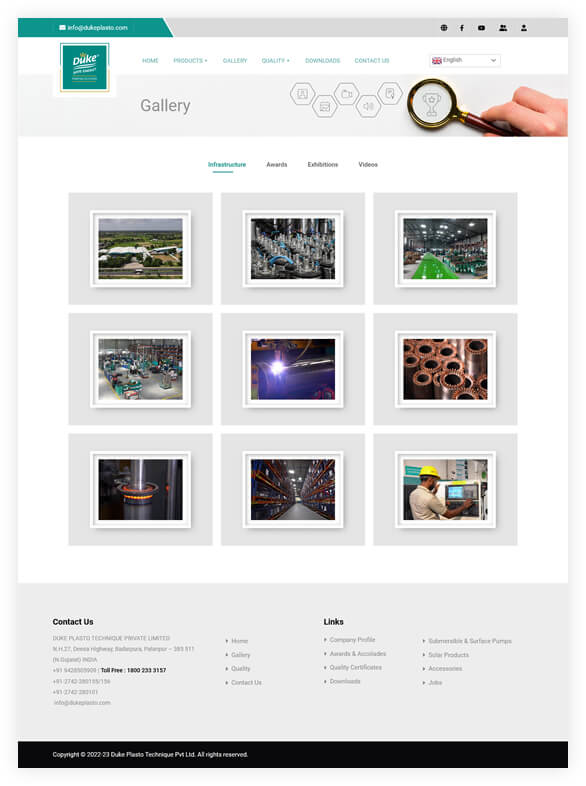 Website Design For Pump Manufacturer
