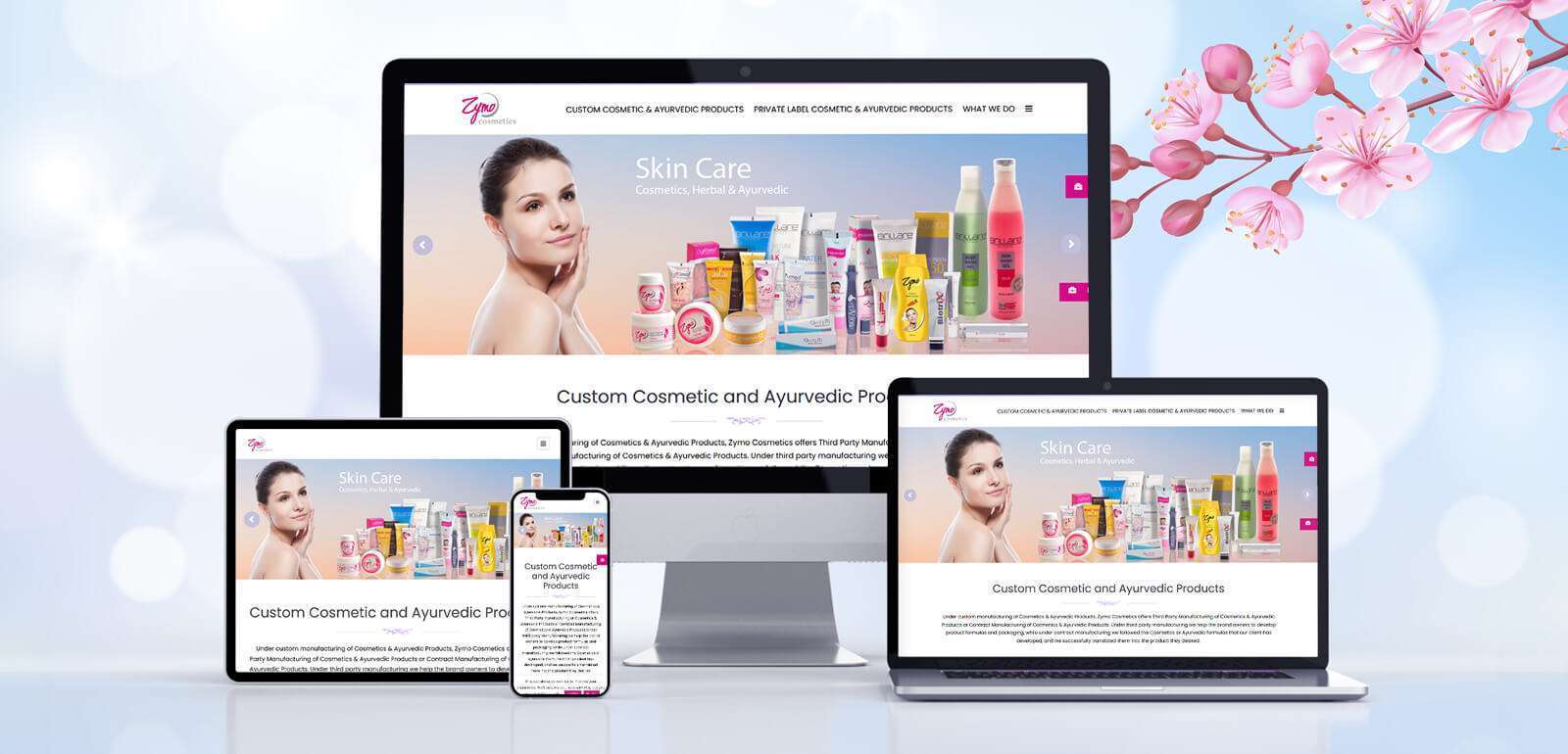 web-development-for-skin-care-manufacturing-company
